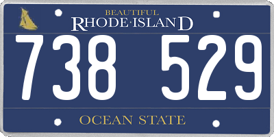RI license plate 738529