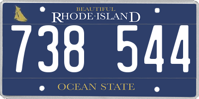 RI license plate 738544