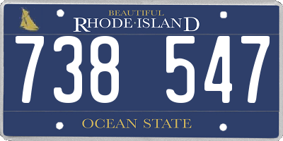 RI license plate 738547