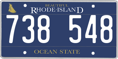 RI license plate 738548