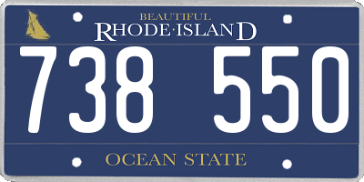 RI license plate 738550