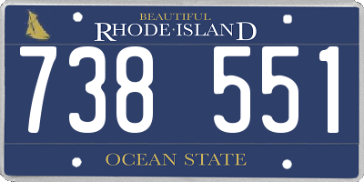 RI license plate 738551