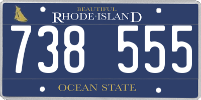 RI license plate 738555