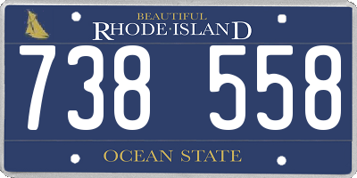 RI license plate 738558