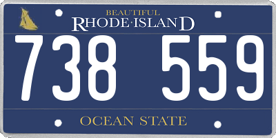 RI license plate 738559