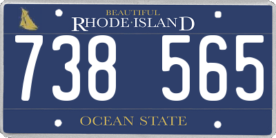 RI license plate 738565