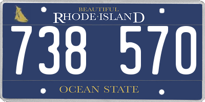 RI license plate 738570