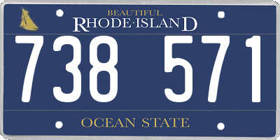 RI license plate 738571