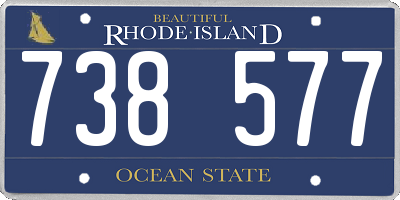 RI license plate 738577