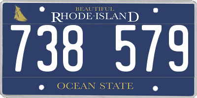 RI license plate 738579