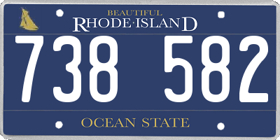 RI license plate 738582