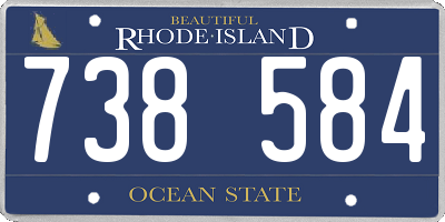 RI license plate 738584