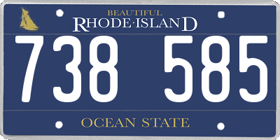 RI license plate 738585