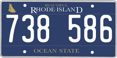 RI license plate 738586