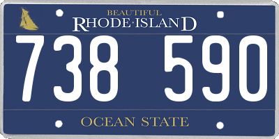 RI license plate 738590