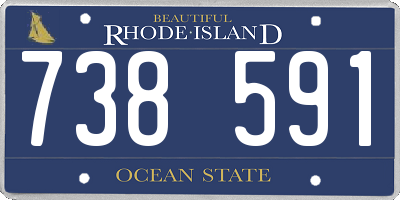RI license plate 738591