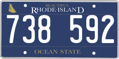 RI license plate 738592