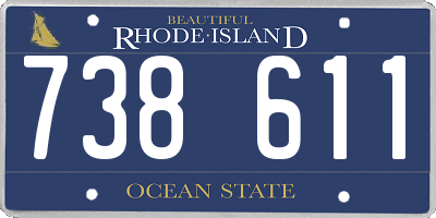 RI license plate 738611