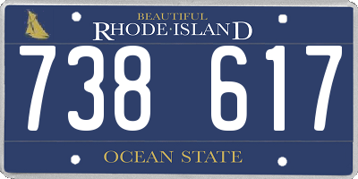 RI license plate 738617