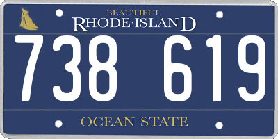 RI license plate 738619