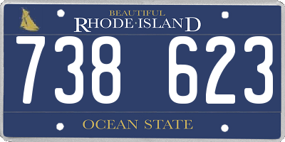 RI license plate 738623