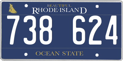 RI license plate 738624