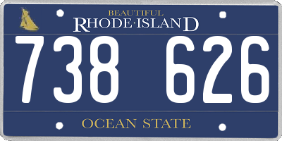 RI license plate 738626