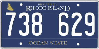 RI license plate 738629
