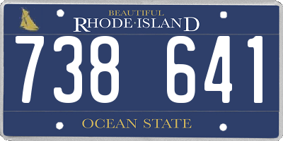 RI license plate 738641