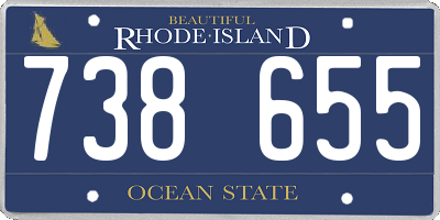 RI license plate 738655