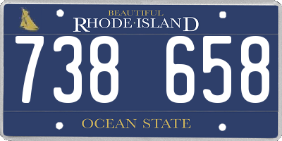 RI license plate 738658