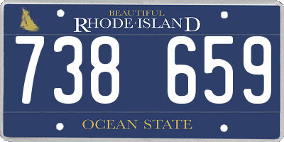 RI license plate 738659