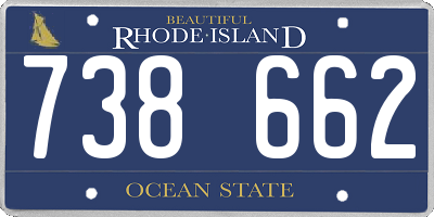 RI license plate 738662