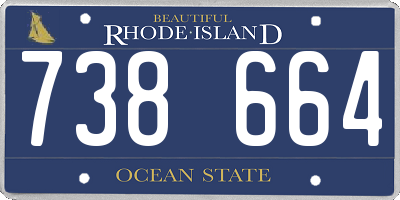 RI license plate 738664