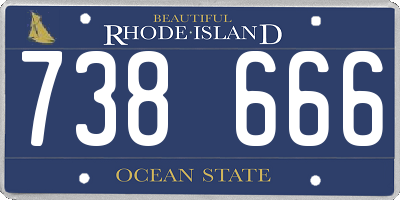 RI license plate 738666
