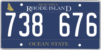 RI license plate 738676