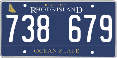 RI license plate 738679