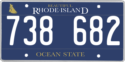 RI license plate 738682