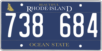 RI license plate 738684
