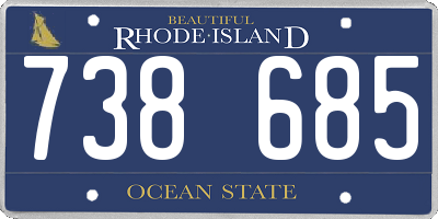 RI license plate 738685
