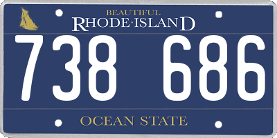RI license plate 738686
