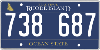 RI license plate 738687