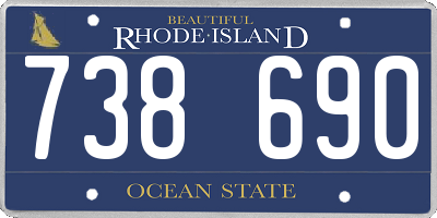 RI license plate 738690