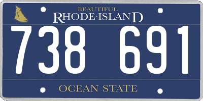 RI license plate 738691