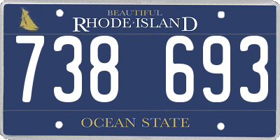 RI license plate 738693