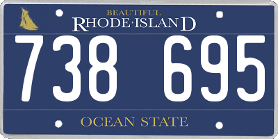 RI license plate 738695