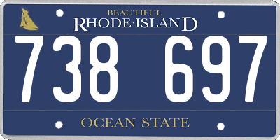 RI license plate 738697