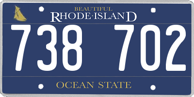 RI license plate 738702