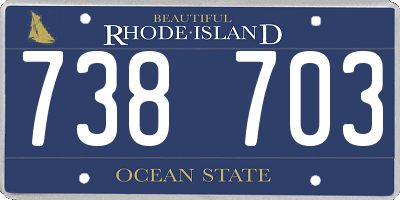 RI license plate 738703