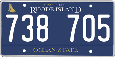 RI license plate 738705
